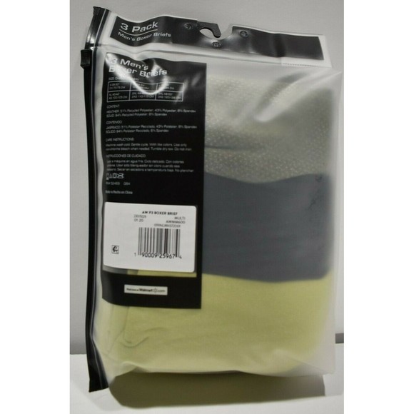 Athletic Works Men's Boxer Briefs 3 Pair per Package 6" Inseam Size 3XL - Picture 6 of 6